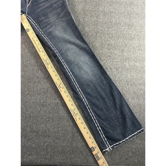 VTG Y2K Laguna Beach Jean Co 28x34 Embroidered Thick Stitch Low Rise Bootcut USA - Picture 9 of 13